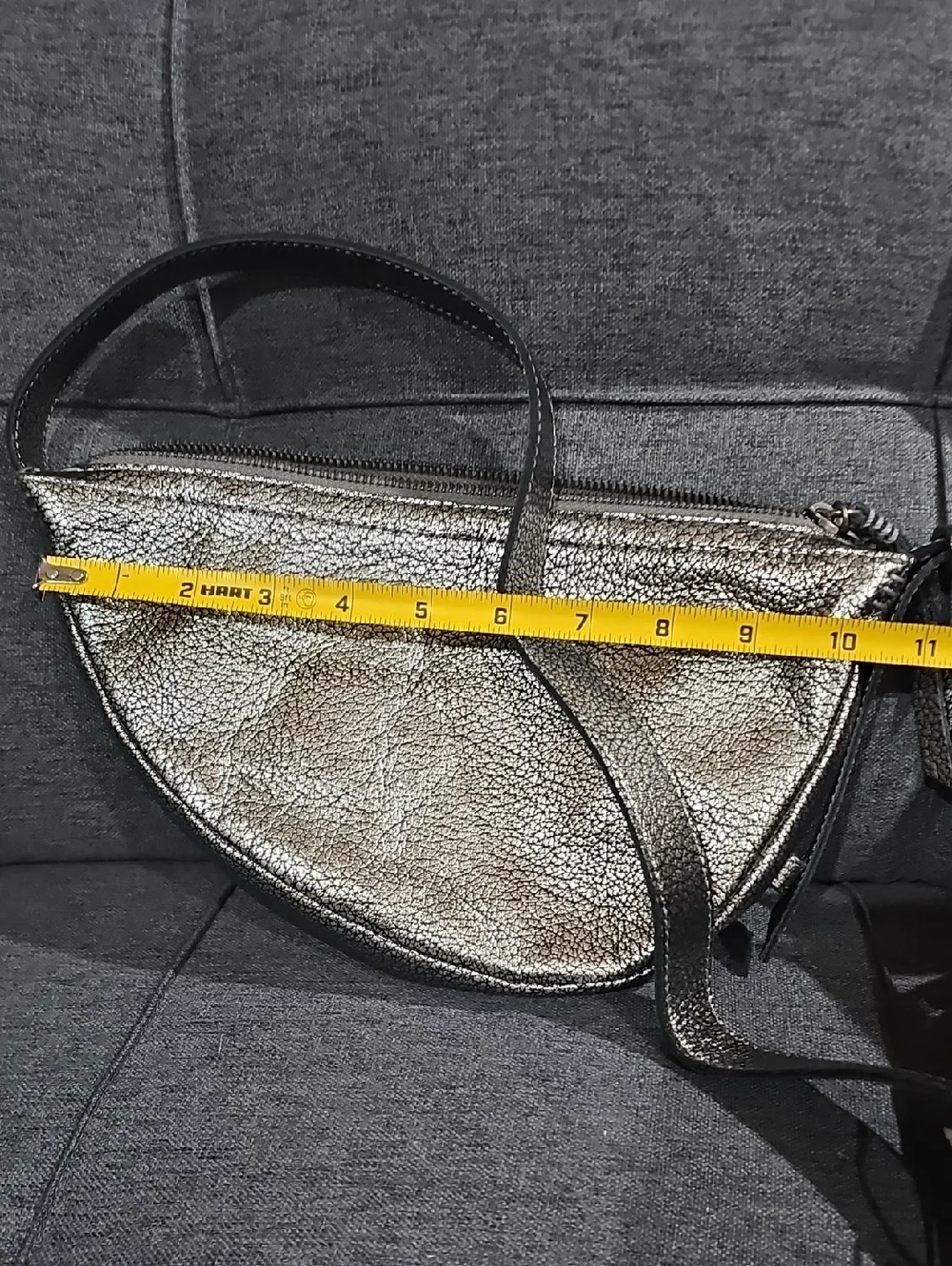 The Sak Metallic Pewter Crossbody Belt Bag with Black Strap - Picture 7 of 7